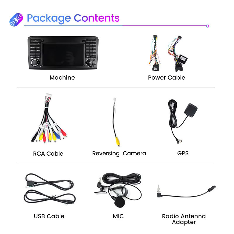 NAVIFANS Android 15 Auto-Autoradio für Mercedes Benz M-Klasse ML W164 X164 ML350 ML300 GL500 ML320 ML280 GL350 GL450 Multimedia-Stereoanlage mit RDS in Schwarz - Bild 5