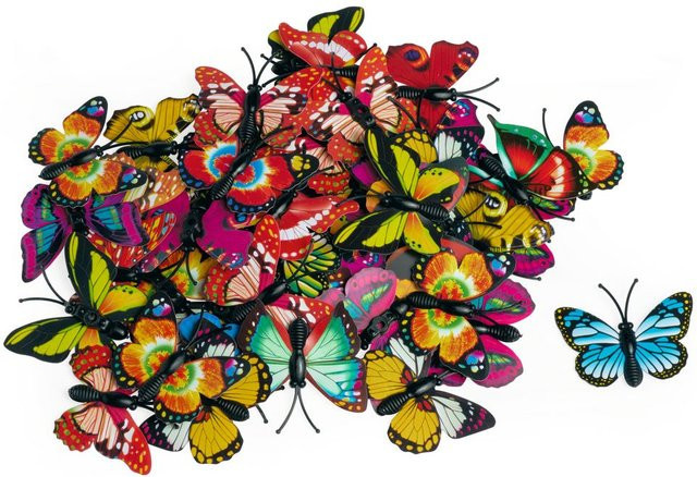 VBS Streuteile Schmetterling in Bunt, 50 Stück aus Kunststoff - Bild 1