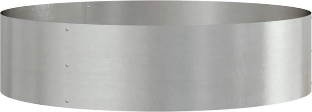 vidaXL Pflanzenring aus Edelstahl in Silber, B/T/H: 80 x 80 x 20 cm - Bild 1