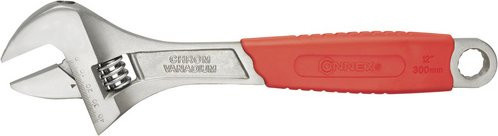 Connex Rollgabelschlüssel aus Stahl in Silber und Rot, Länge: 30 cm - Bild 1