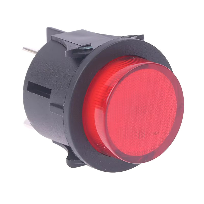 Roter Drucktastenschalter mit Licht, 4 Pins, elektrischer runder Wippschalter, 16 A, 250 V, PS18-16-2 - Bild 2