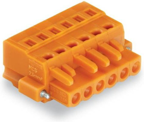 WAGO Buchsengehäuse-Kabel 231, 10 Polzahl, Rastermaß: 5.08 mm, Farbe: orange, 25 Stück - Bild 1