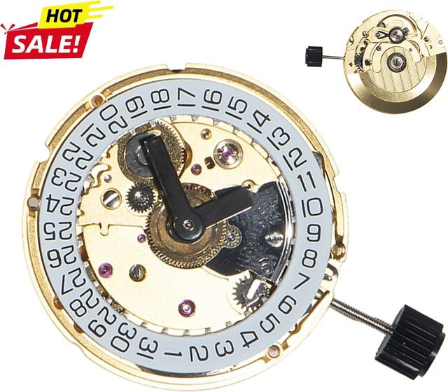 ETA2824-2 Automatikwerk, Silber, Rubin - Bild 1