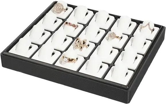 TREACHI Schmuck-Präsentationstablett Kunststoff, black - Bild 1