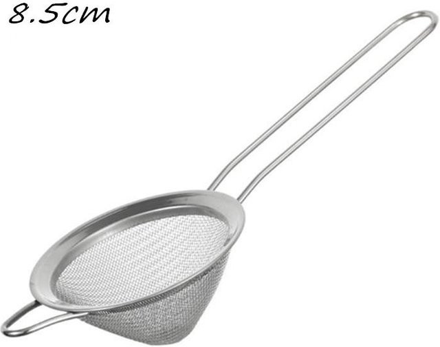 Yuyongzhi Cocktailsieb aus Edelstahl mit feinem Maschengewebe in Silber und Weiß - Bild 1