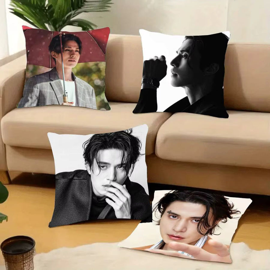Kpop Lee Dong Wook Kissenbezug mit Grafikdesign, Farbe: Weiß, B/T: 40 x 40 cm - Bild 2