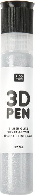 Rico Design 3D Pen Farbe Silber Glitzer - Bild 1