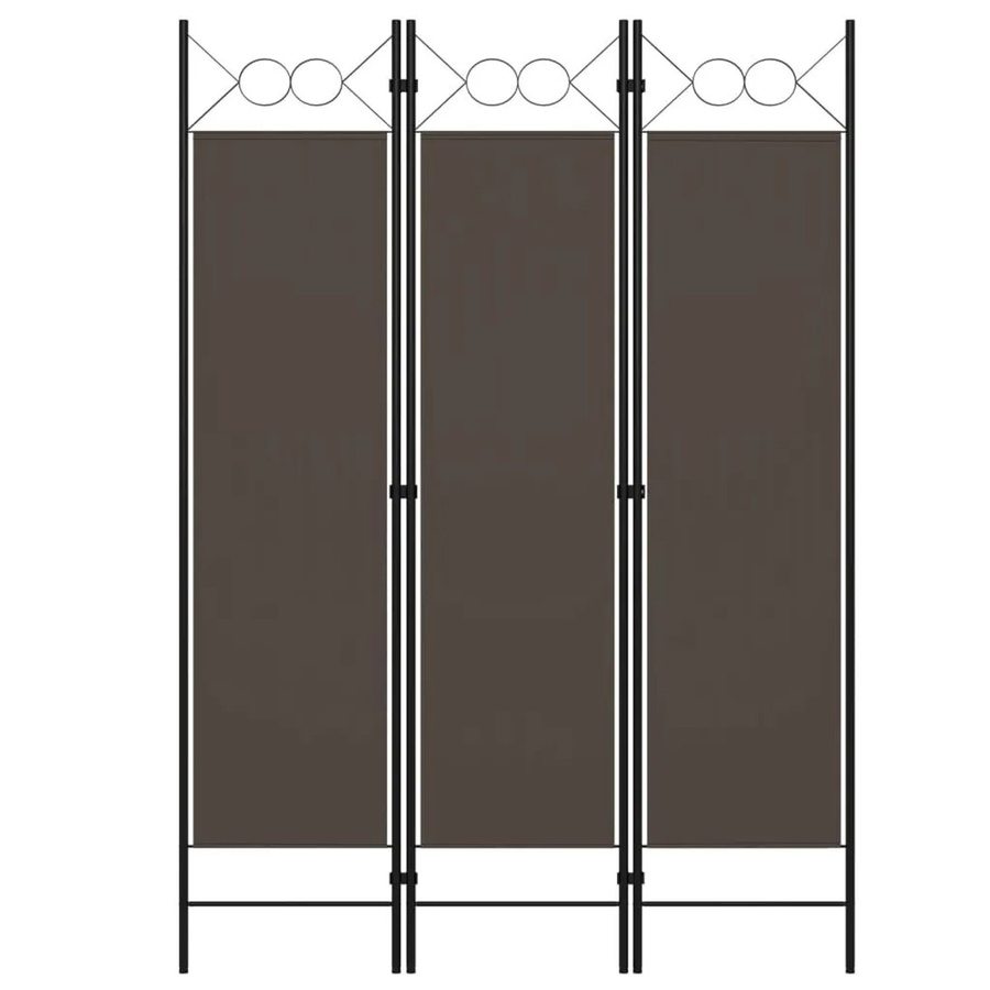 vidaXL 3-teiliger Raumteiler mit Kreisdesign in Anthrazit, B: 120 cm, H: 229 cm - Bild 2