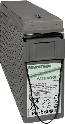 GNB Marathon EXIM12V90FTV0 NAMF120090VM0FB Bleiakku 12V 86Ah Blei-Vlies AGM Grau B/H/T: 10,5 x 27,0 x 39,5 cm mit M6-Schraubanschluss - Bild 1