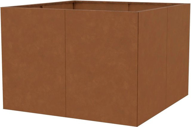 Floraworld Hochbeet aus Cortenstahl in Braun, B/T/H: 100 x 100 x 70 cm - Bild 1