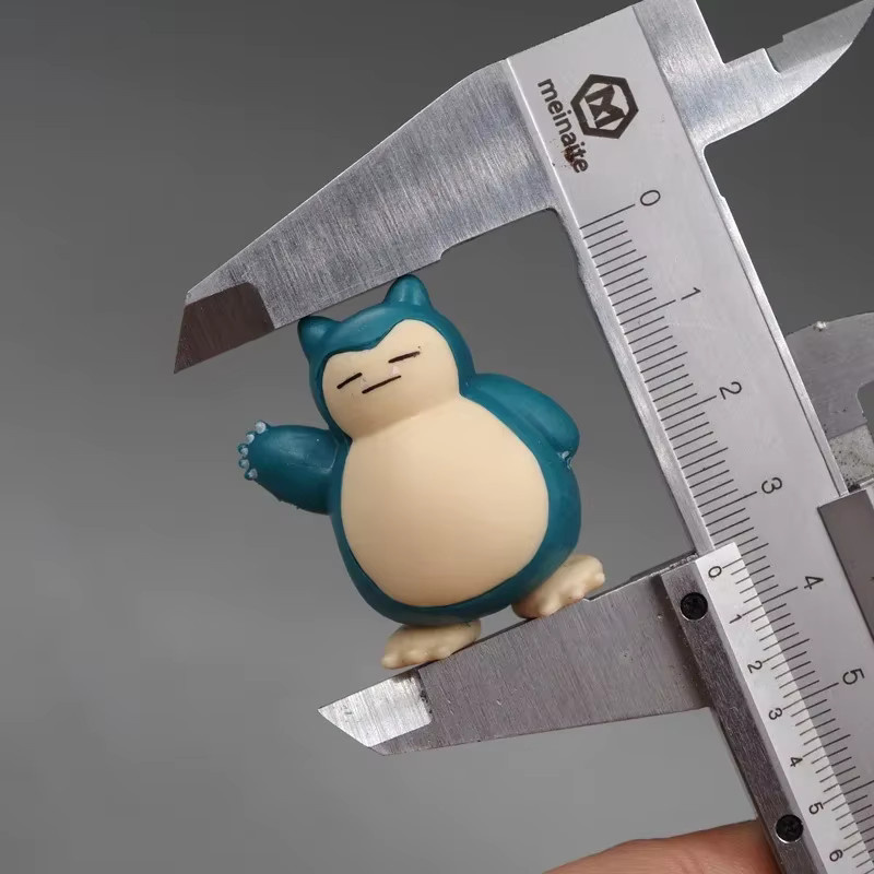 5er Set Bandai Snorlax Mini Figuren als Kawaii Ornamente für Kuchen und Mikrolandschaften, Höhe: 1,8 bis 3 cm - Bild 2
