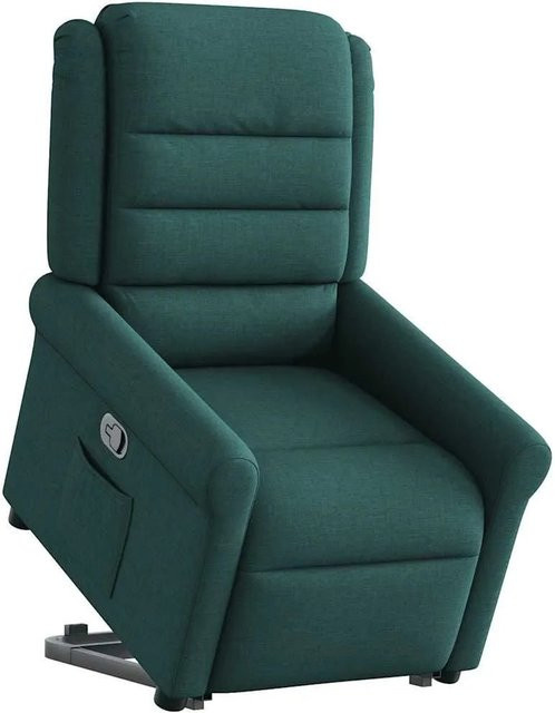 vidaXL Relaxsessel mit Aufstehhilfe in Dunkelgrün aus Stoff, TV-Sessel mit Armlehnen, B/T/H: 73,0 x 91,5 x 102,5 cm - Bild 1