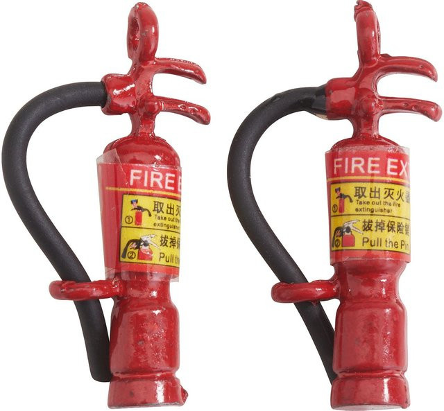 HobbyFun Miniatur Feuerlöscher Rot Kunststoff - Bild 1