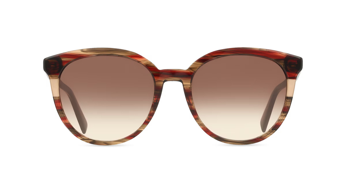 Longchamp LO752S Sonnenbrille Damen, Vollrand, Rund, Acetat, rot - Bild 1