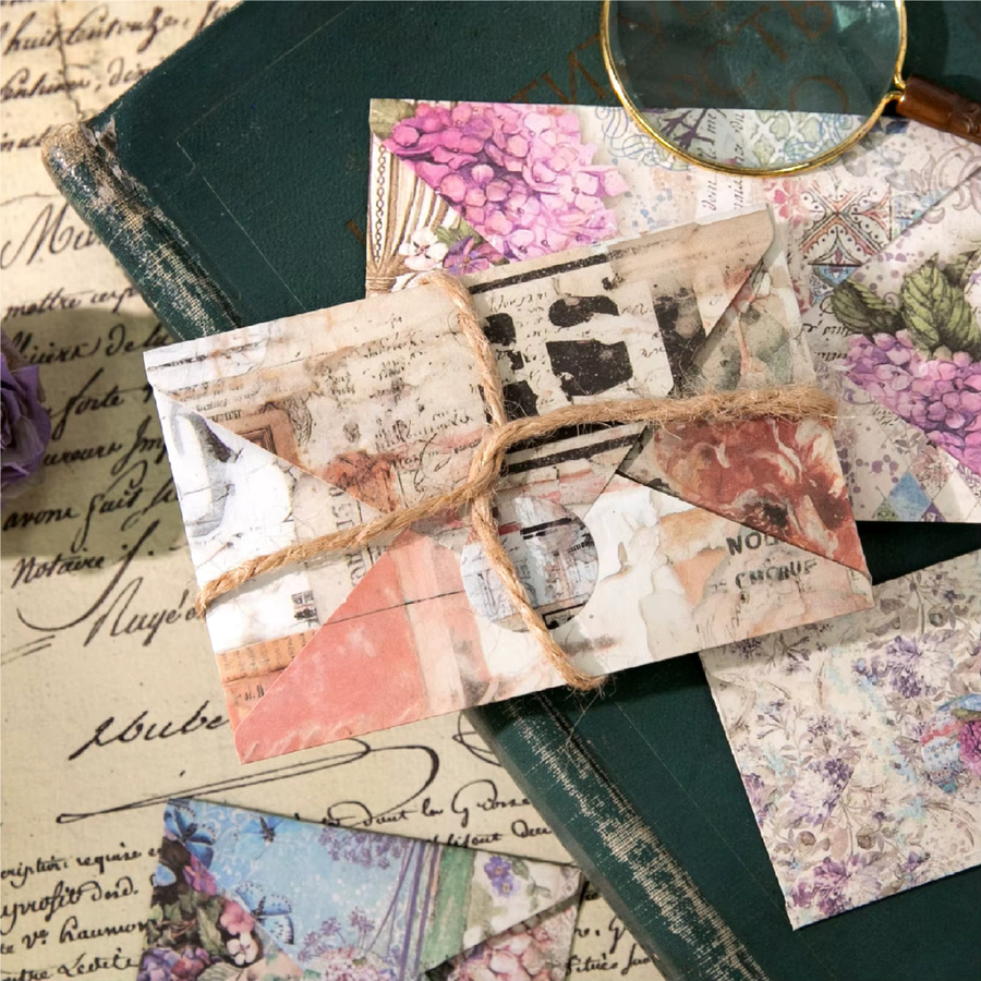 Vintage Mini-Umschlagset Fragmentierte Insel-Serie Journal-Deko aus Konstruktionspapier, 24 Blatt, Multicolour - Bild 2