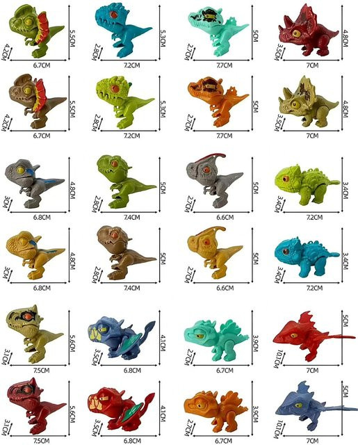 Linyi toy car Jurassic Finger Dinosaurier Triceratops Tyrannosaurus, Modell Spielzeug, ab 6 Jahren - Bild 1
