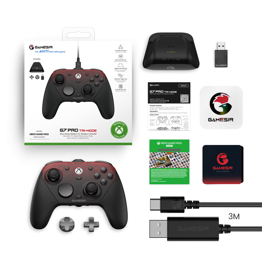 GameSir G7 Pro Xbox-Controller in Silber für Xbox Series X | S, Xbox One X | S, PC, Steam und Android mit Hall-Effekt, Ladestation und Gyroskop - Bild 6