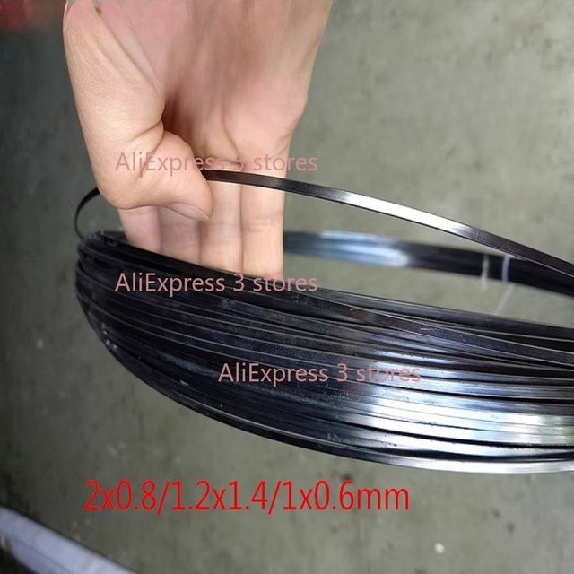 Nitinol Memory-Nickel-Titan-Flachdraht aus Chromel-Legierung in Silber, 3 m Länge - Bild 1