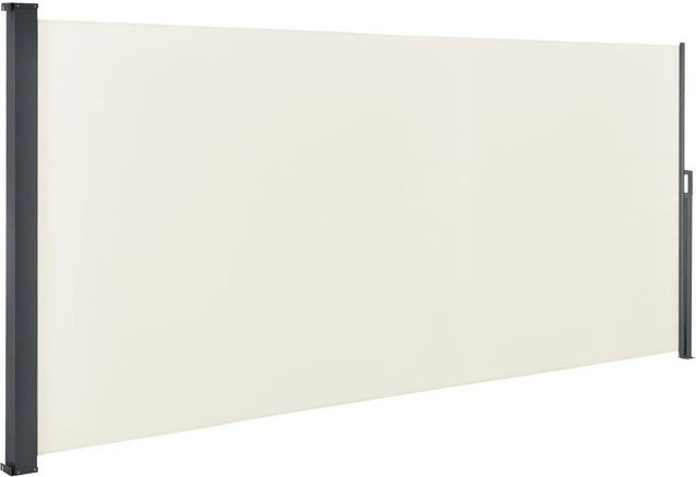 Juskys Seitenmarkise Dubai ausziehbar blickdicht als Sichtschutz für Garten und Terrasse, Farbe: Beige, B/H: 500 x 180 cm - Bild 1