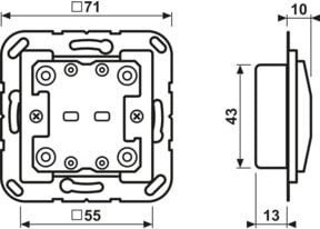 Jung KNX-Taster Standard 2-fach A 10721 ST flach - Bild 1