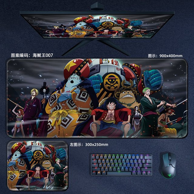 Bandai One Piece Anime Leder-Mauspad in Multicolour für E-Sport und Büro - Bild 1