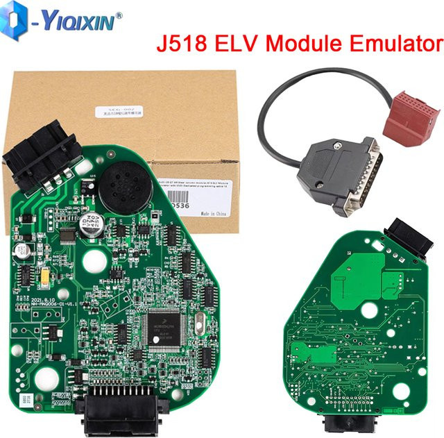 YIQIXIN J518 ELV-Modul-Emulator Lenkradschloss-Emulator Reparatur-Kit mit VVDI-Spezialprogrammierkabel in Grün - Bild 1