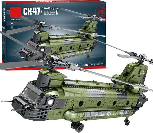 AMAZINGBLOKS CH-47 Chinook Transporthubschrauber, Baukasten, 1.451 Teile - Bild 1