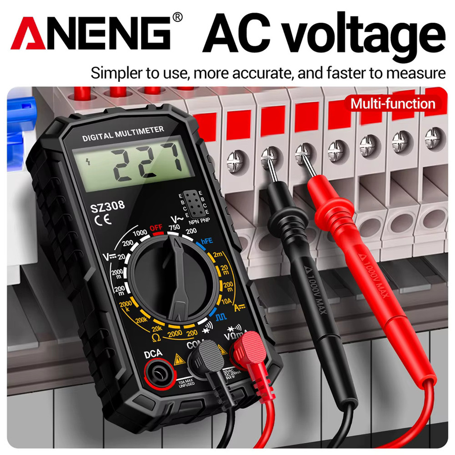 ANENG SZ308 + B15 Multimeter Tester mit Spannungsdetektor in Schwarz - Bild 5