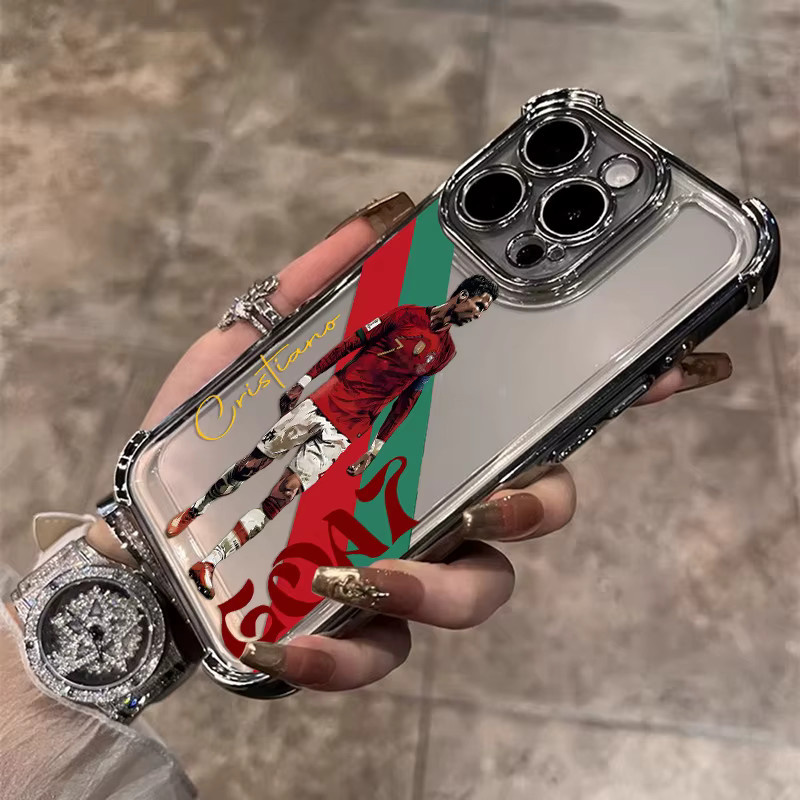 Galvanisierte Handyhülle mit Fußballspieler C-CR7 Motiv für Samsung Galaxy S26 S25 S24 S23 S22 S21 S20 FE Note20 Edge Plus Ultra 4G 5G Anti-Schock Schutzhülle - Bild 2