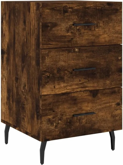 vidaXL Nachttisch Modell 2 in Räuchereiche, moderner Beistelltisch für dein Schlafzimmer, B/T/H: 40 x 40 x 66 cm - Bild 1