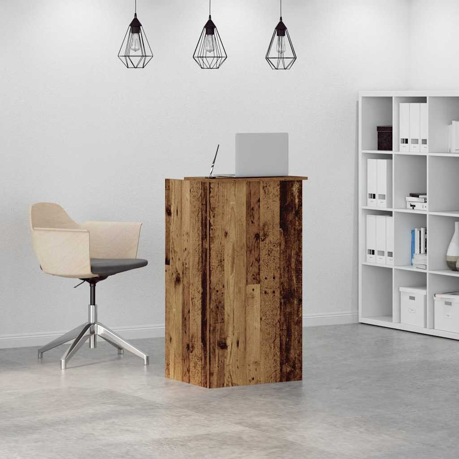 Vidaxl Rezeptionstisch aus altem Holz in Braun, B: 55 cm, T: 50 cm, H: 103,5 cm - Bild 3