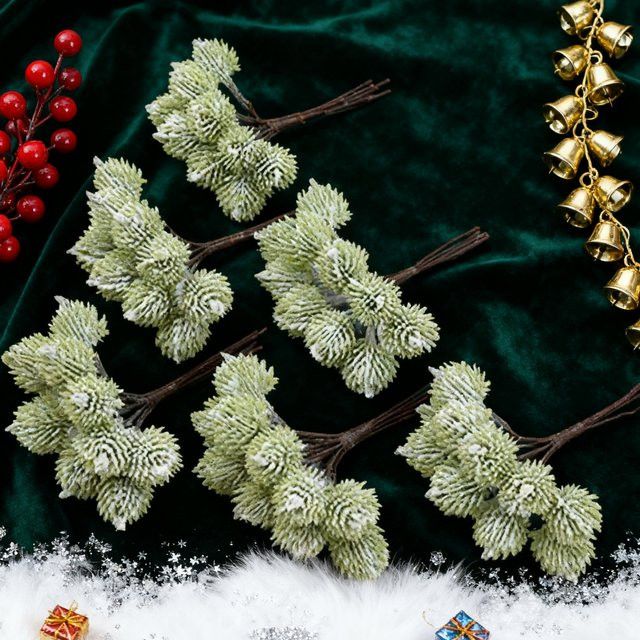 5 oder 10 Stück smr künstliche grüne Tannenzapfen aus Kunststoff für Weihnachtsdekoration und Bastelarbeiten - Bild 1