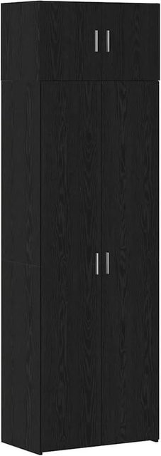 vidaXL Aufbewahrungsschrank Set aus 3 Stück in Eiche Schwarz, minimalistisches Design für Wohnzimmer, Schlafzimmer oder Homeoffice - Bild 1