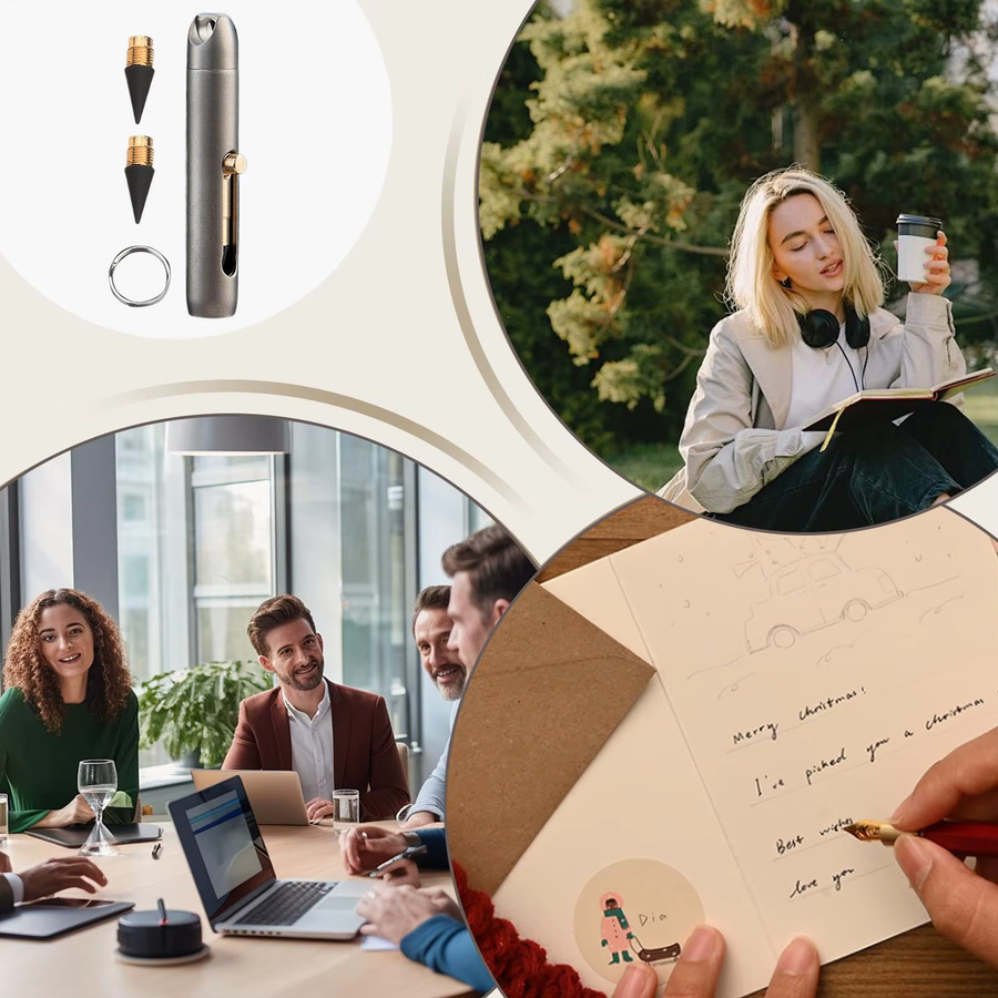 Infinity Ewiger Bleistift aus Titanlegierung mit Graphit für professionelles Schreiben - Bild 5