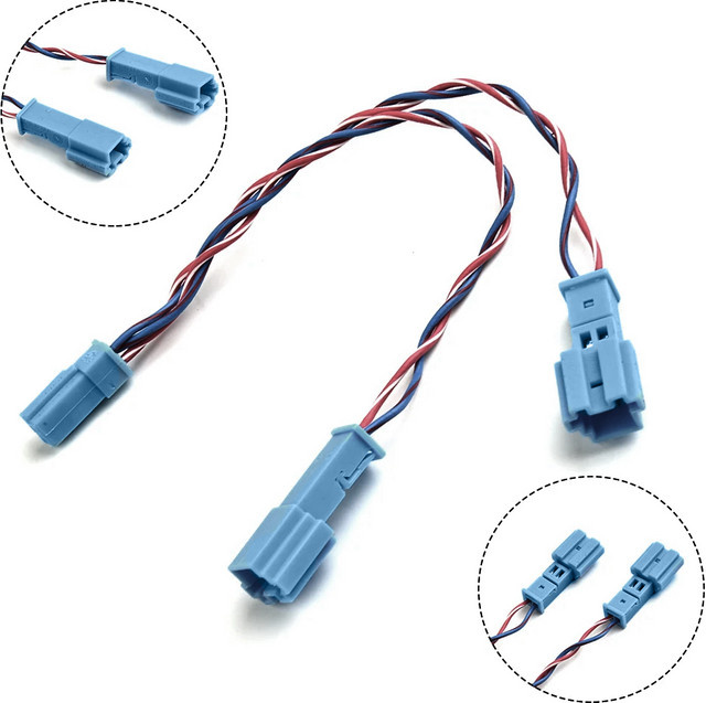 BMW Lautsprecher Hochtöner Stecker Adapter Kabelpaar in Blau - Bild 1