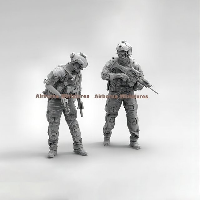 GK Resin-Modellfiguren-Bausätze, Militär, 2-teiliges Set - Bild 1