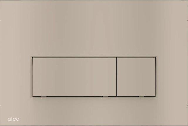 AlcaDrain WC-Betätigungsplatte M57-N-M mit Dual Flush in Nickel-matt/Silber, Breite: 25,0 cm, Höhe: 17,0 cm, Tiefe: 6,0 cm - Bild 1