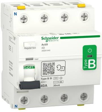 Schneider Electric A9Z61440 Fehlerstrom-Schutzschalter RCD allstromsensitiv B 40 A 0,03 A in Weiß - Bild 1