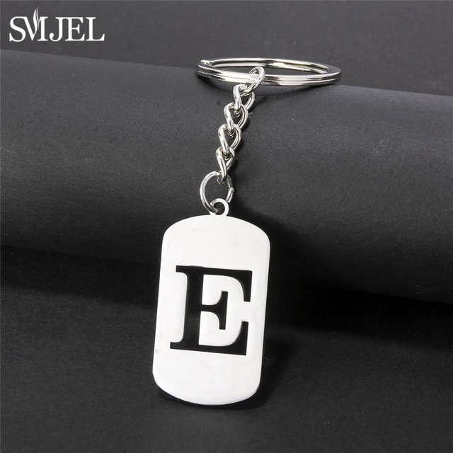 SMJEL Schlüsselanhänger Edelstahl, Buchstaben, Herren - Bild 1