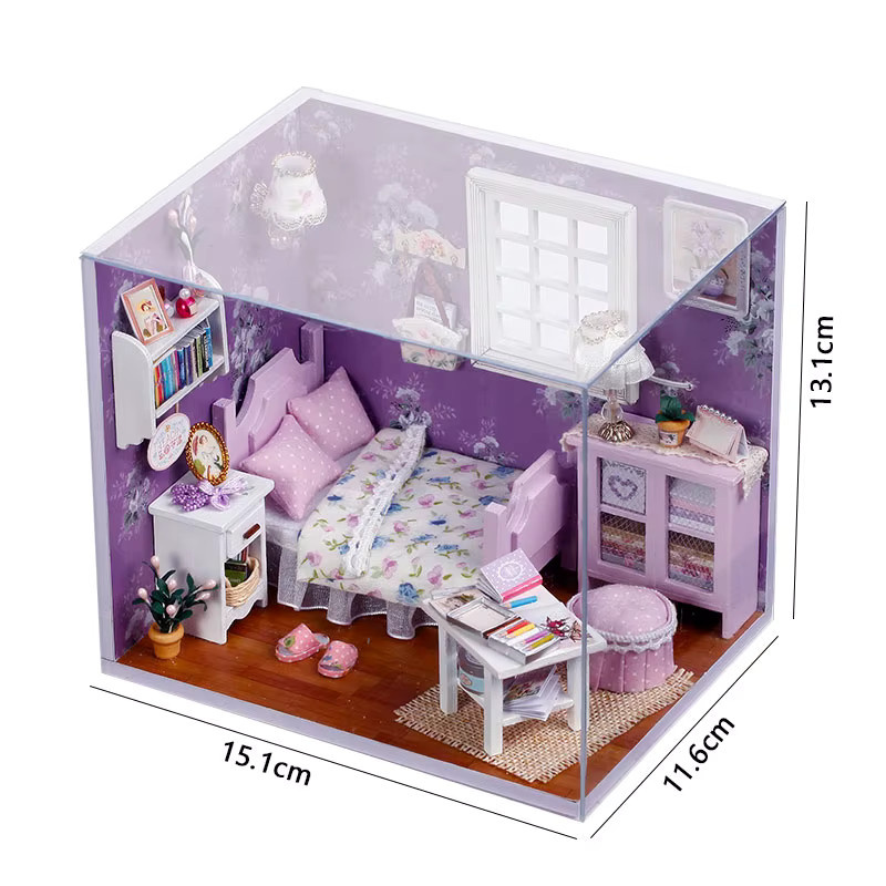 zuuton DIY Miniatur-Puppenhaus-Bausatz, Holz, 3D-Puzzle-Bausatz - Bild 5
