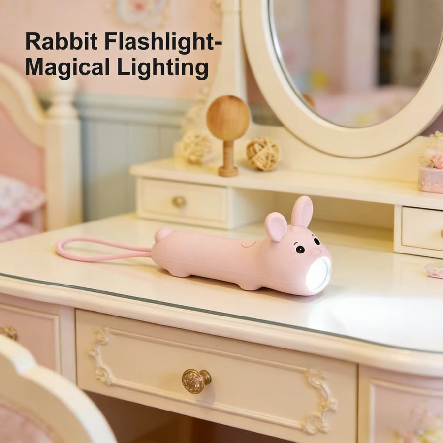 USB aufladbare Silikon LED Taschenlampe in Bär- oder Kaninchen-Design für Kinder - Bild 2