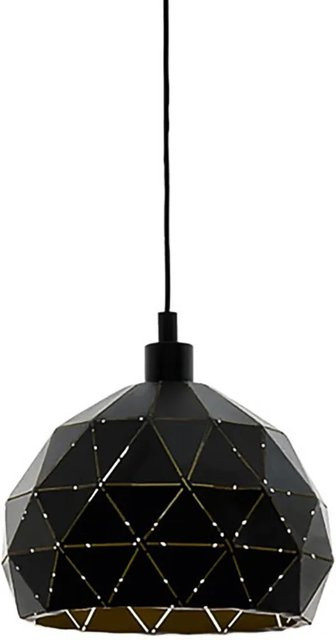 Eglo Pendelleuchte Roccaforte 1-flammig modern in Gold und Schwarz B/T/H: 40,5 x 40 x 29,5 cm - Bild 1