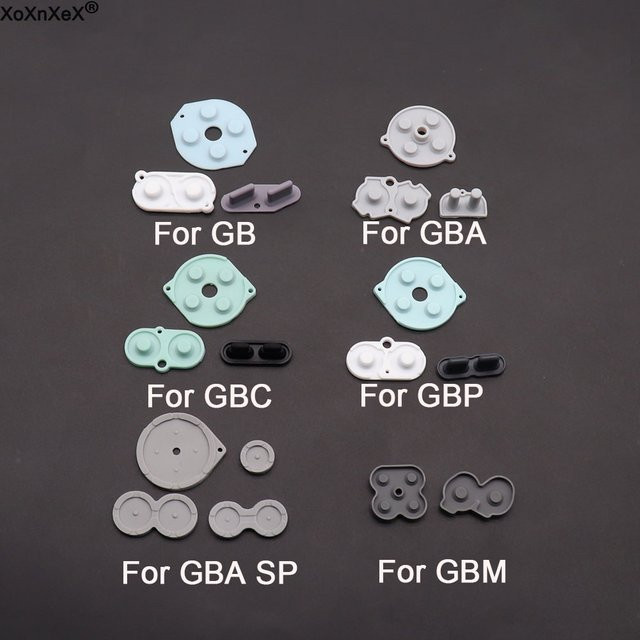 1 Set leitfähige Silikon-Gummitasten für Game Boy Classic, GBA, GBC, GBP, GBA SP und GBM mit A-B-Tasten und D-Pad - Bild 1