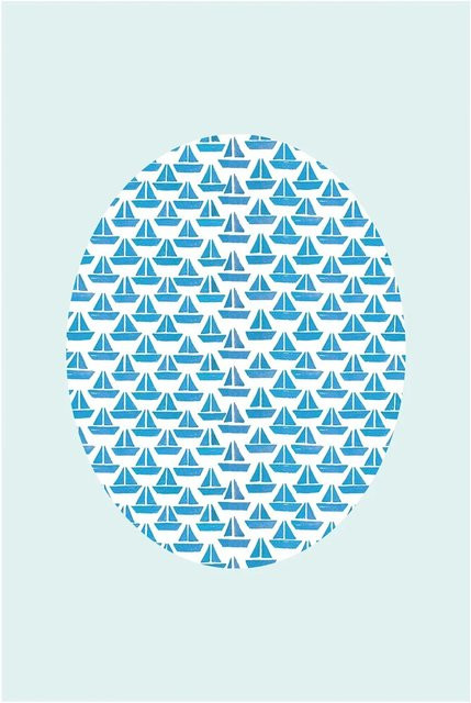 Komar Wandbild Shelly Aqua in Blau, B: 50 cm, H: 70 cm - Bild 1