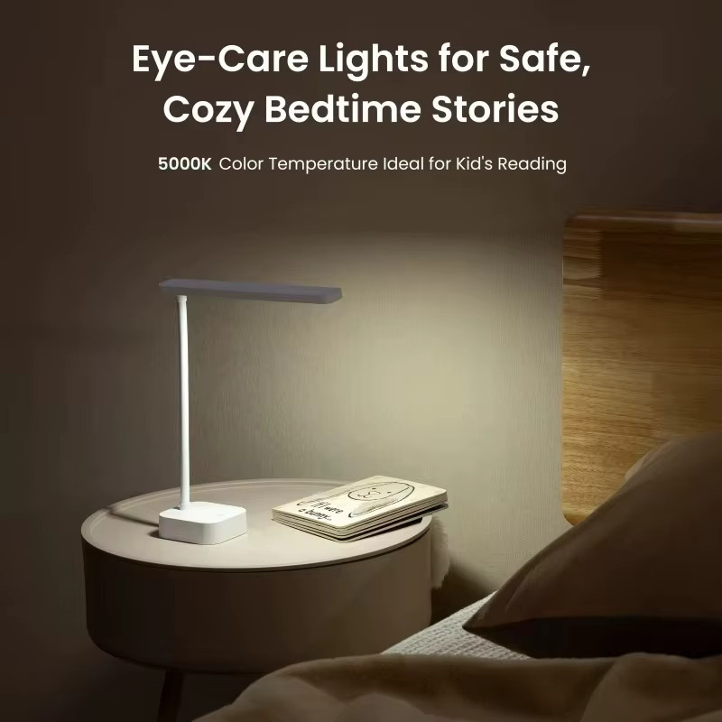 Yeelight Wiederaufladbare LED Schreibtischlampe in Weiß mit 5000K Neutralweißem Licht, 360 Grad drehbar und USB-C-Ladefunktion - Bild 3