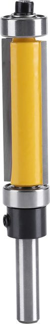 TOMTOP Bündigfräser mit Ober- und Unterlager aus Carbide, Multicolor, Durchmesser: 1 1/2 Zoll, Schaft: 1/4 Zoll - Bild 1