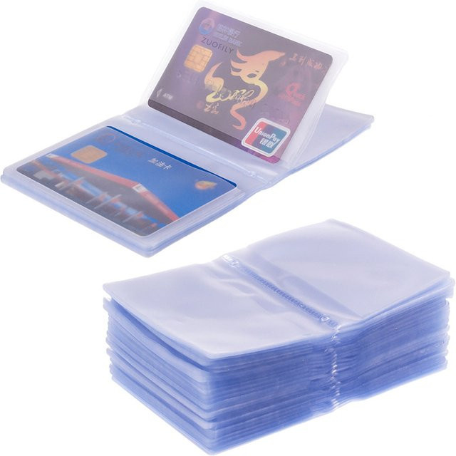 Transparente PVC-Sammelkartenhüllen mit 20 Fächern als Fotokartenhalter und Ordnerinnenseiten für Spielkarten, Kreditkarten und Sammelkarten - Bild 1