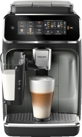 Philips 3300 EP3349/70 LatteGo Kaffeevollautomat in Schwarz mit Touch-Display und Heißwasserfunktion