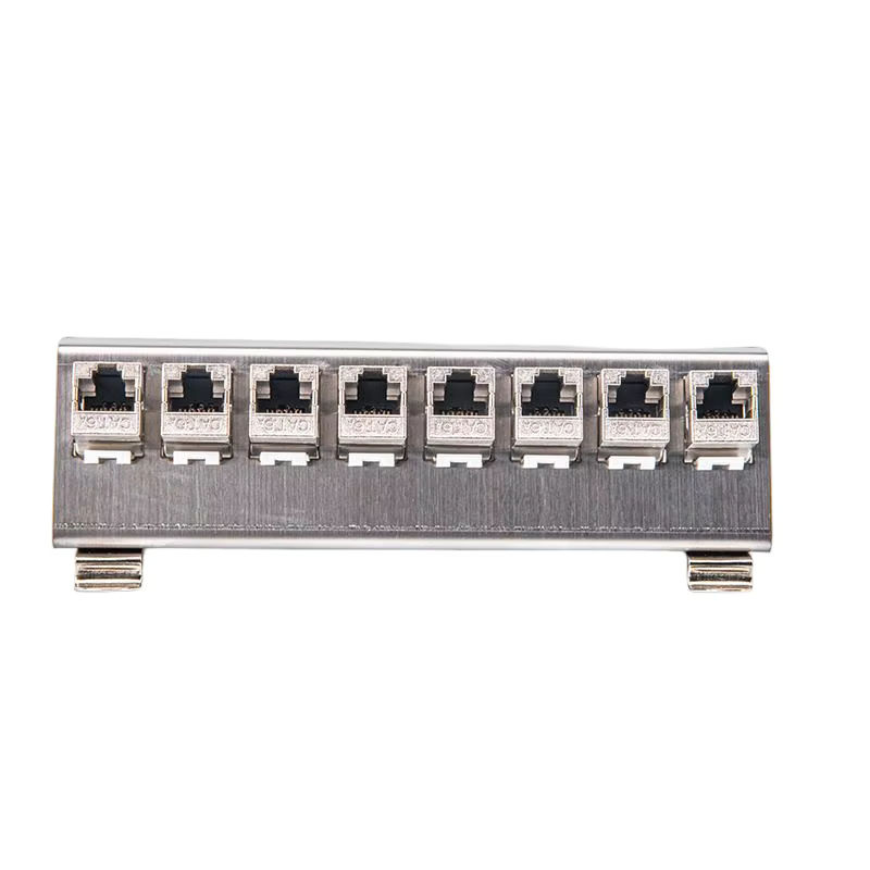 Linkwylan Keystone Rahmenhalter für DIN-Schienen-Montageplatte in Silber, DIN-Schienen-Adapter für elektrische Verteilerkästen mit 1/2/3/4/8 Ports - Bild 2