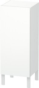 Duravit Halbhochschrank L-Cube individual in Weiß Matt mit Tür rechts und Glasfachböden - Bild 1